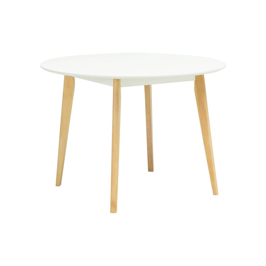 Arthur Dia 1065 Round Dining Table - Natural / White Lacquer