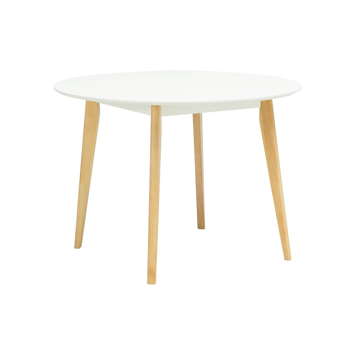 Arthur Dia 1065 Round Dining Table - Natural / White Lacquer