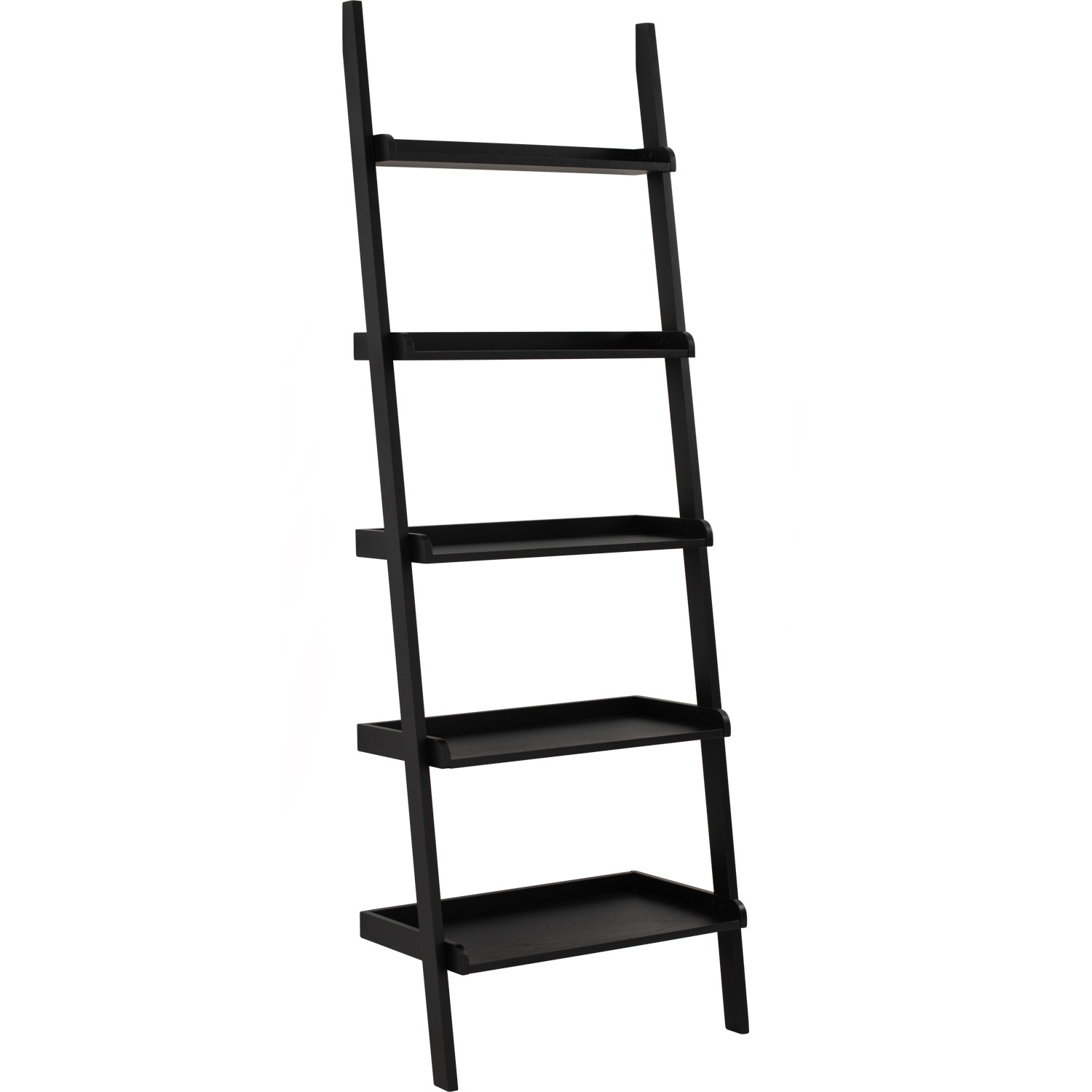 Milt Leaning Bookcase - Black